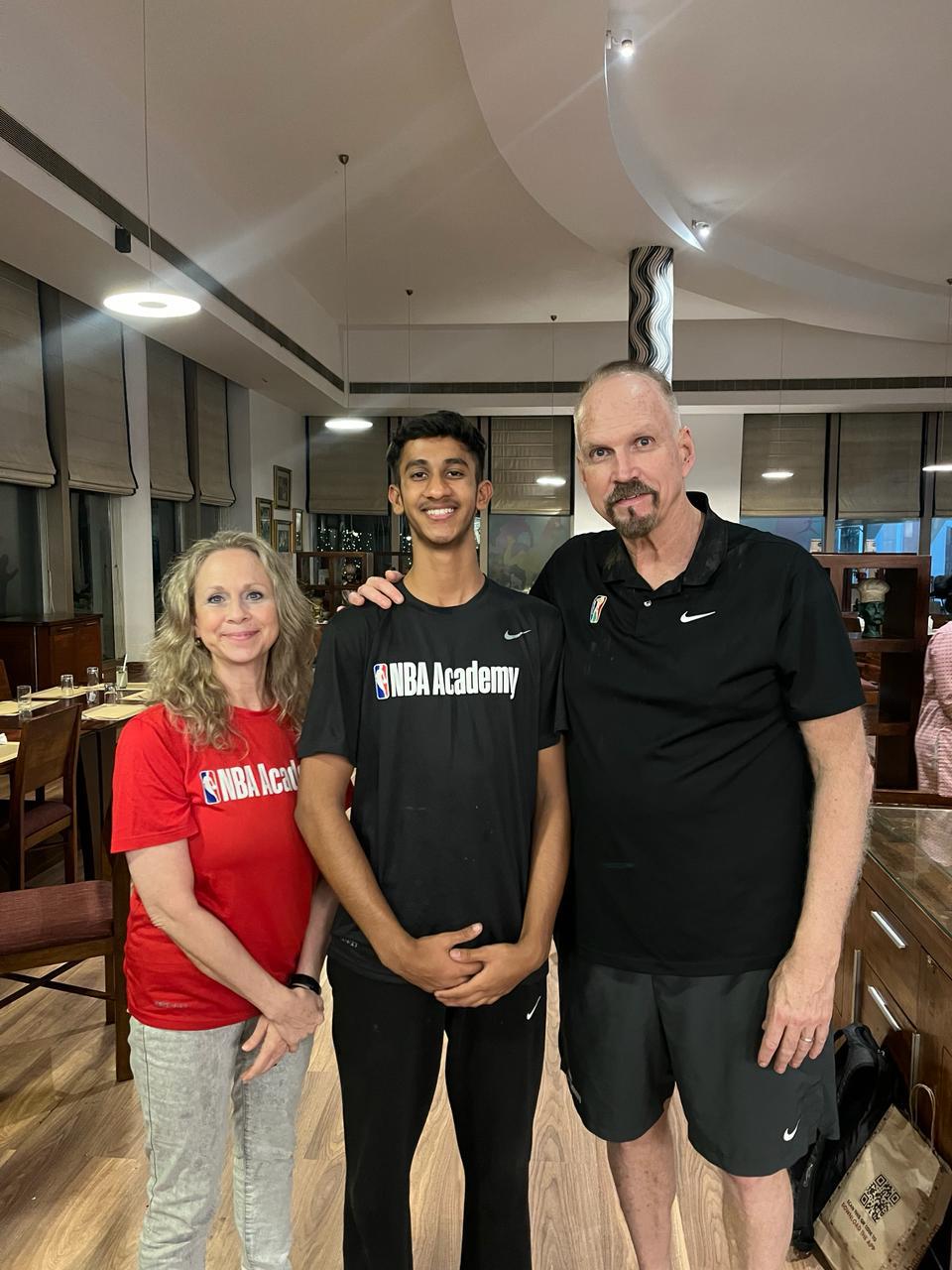 Kushal pictured at NBA Academy India