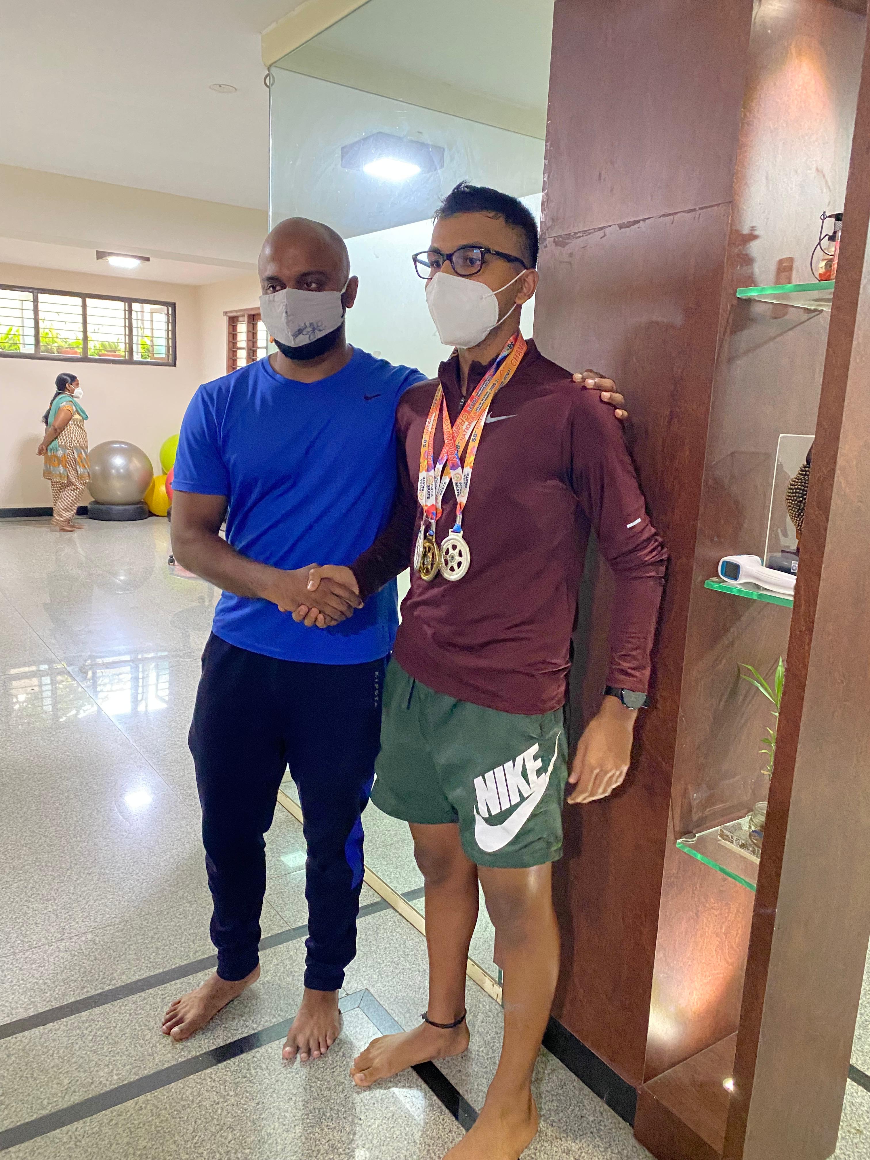 National skating champion Anush with Radesh